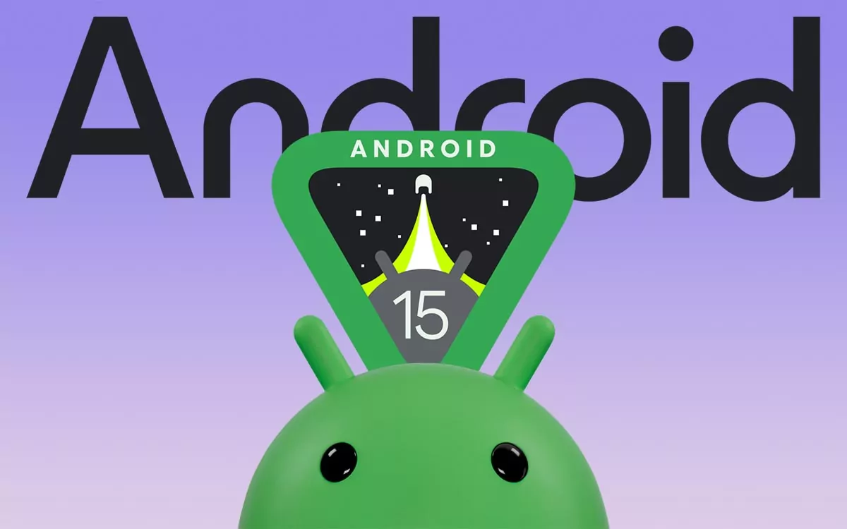 Logotipo de Android 15 con robot