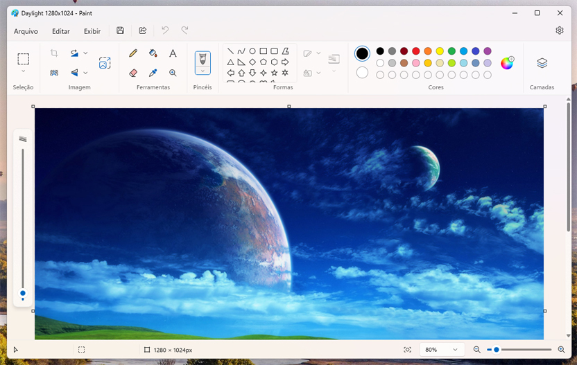 Imagen abierta en Paint
