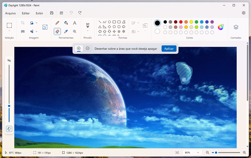 El borrador generativo de Paint en acción