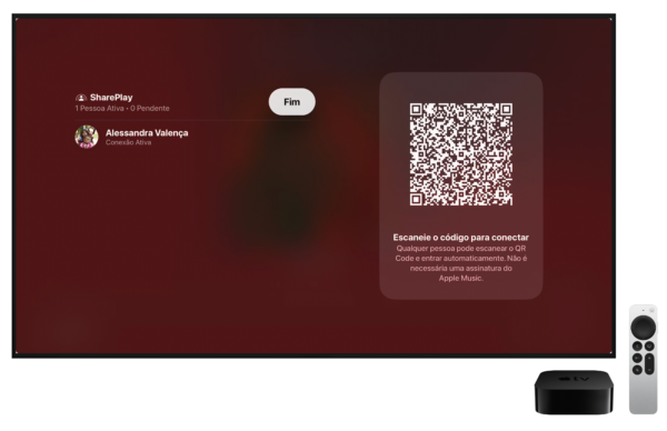 SharePlay en la aplicación Música (Apple TV)