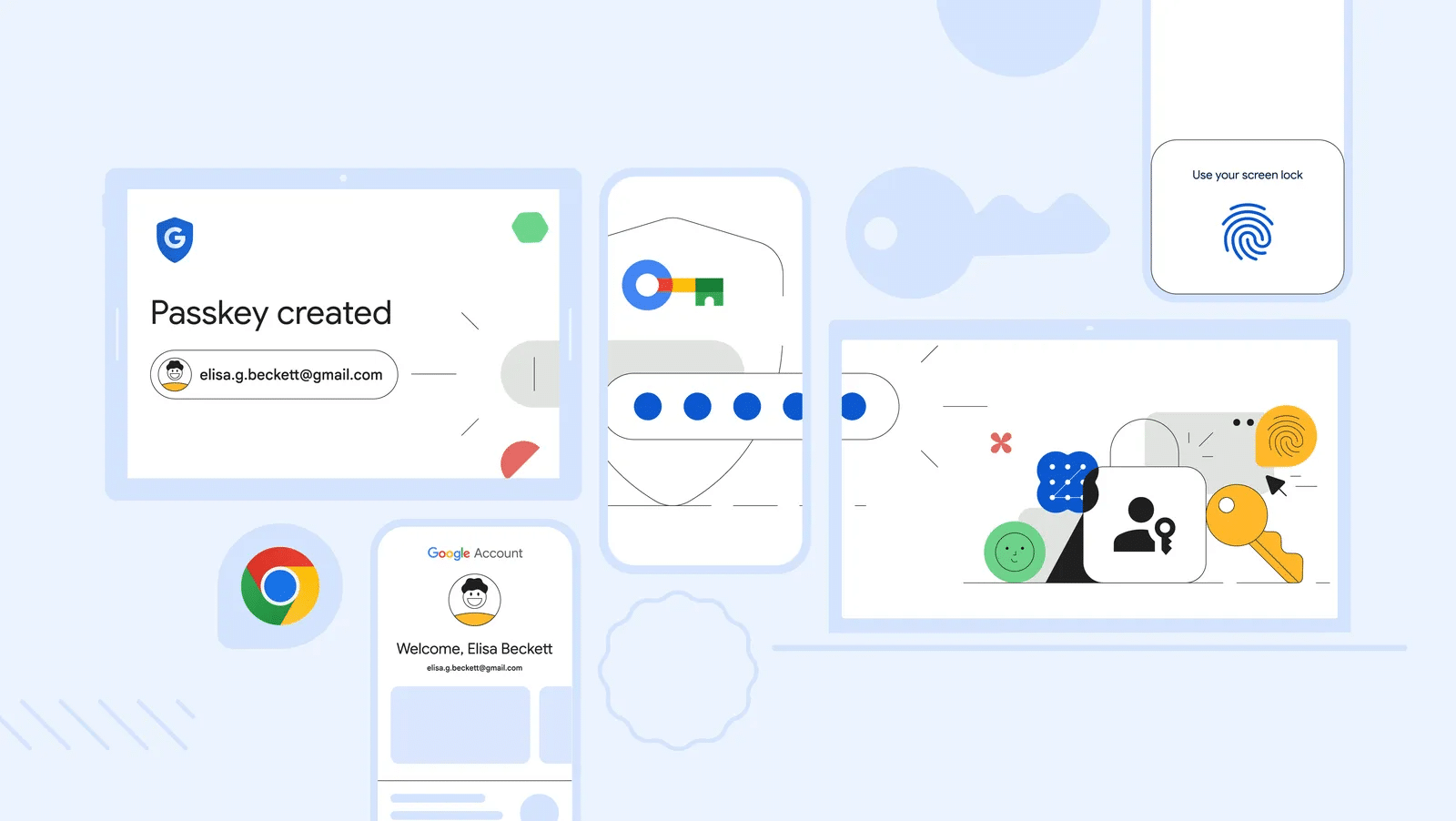 Mejoras en las claves de contraseña en Google Chrome