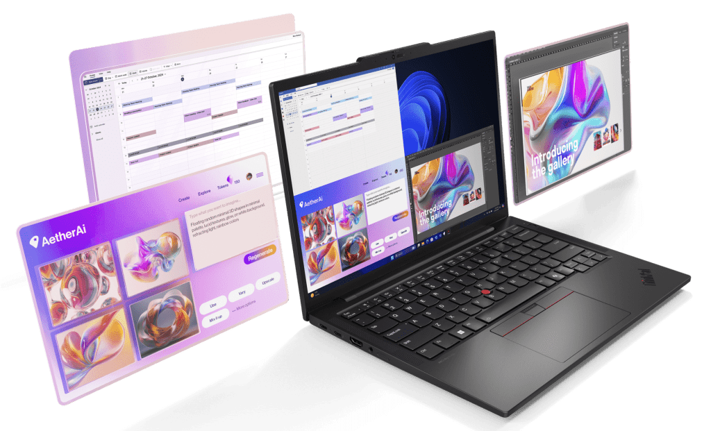 Imagen ilustrativa, portátil Lenovo con pantalla giratoria