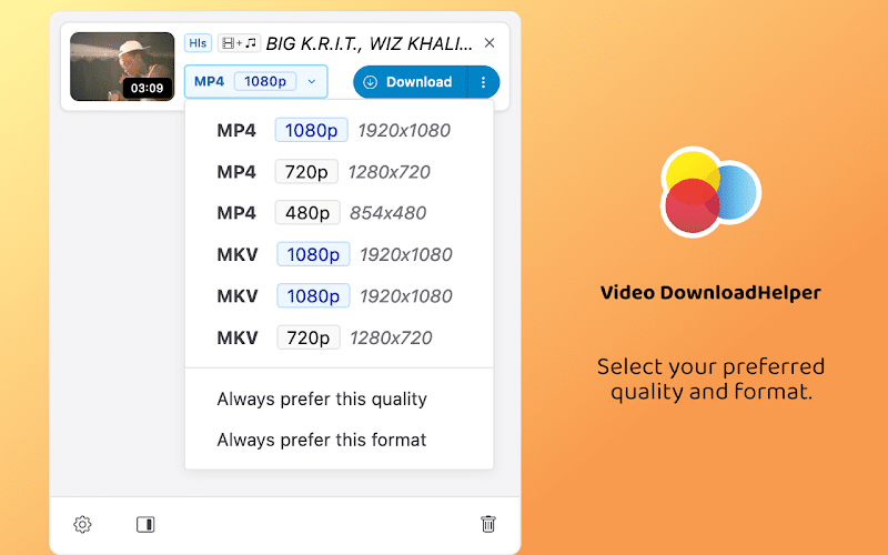 Descargar videos de YouTube por extensión