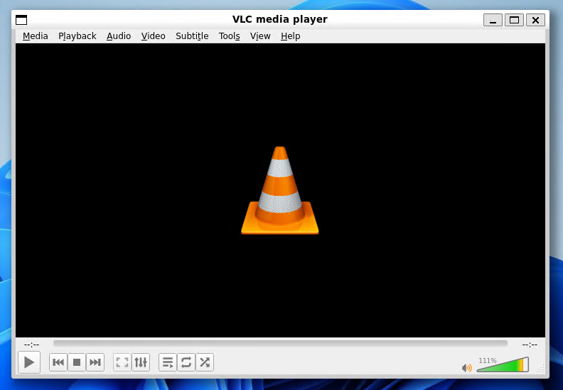 VLC Media Player Linux en Windows 11