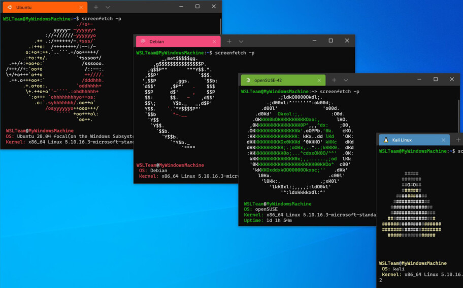 Distribuciones de Linux en WSL en Windows