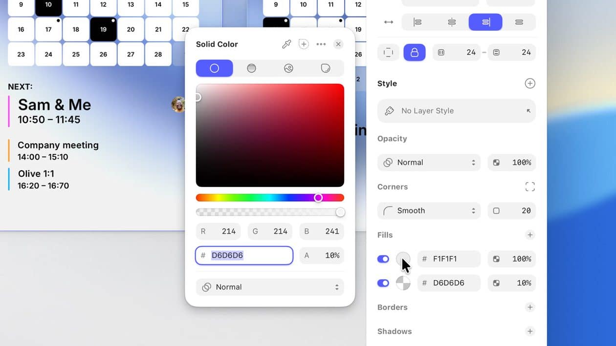 Panel de color de boceto