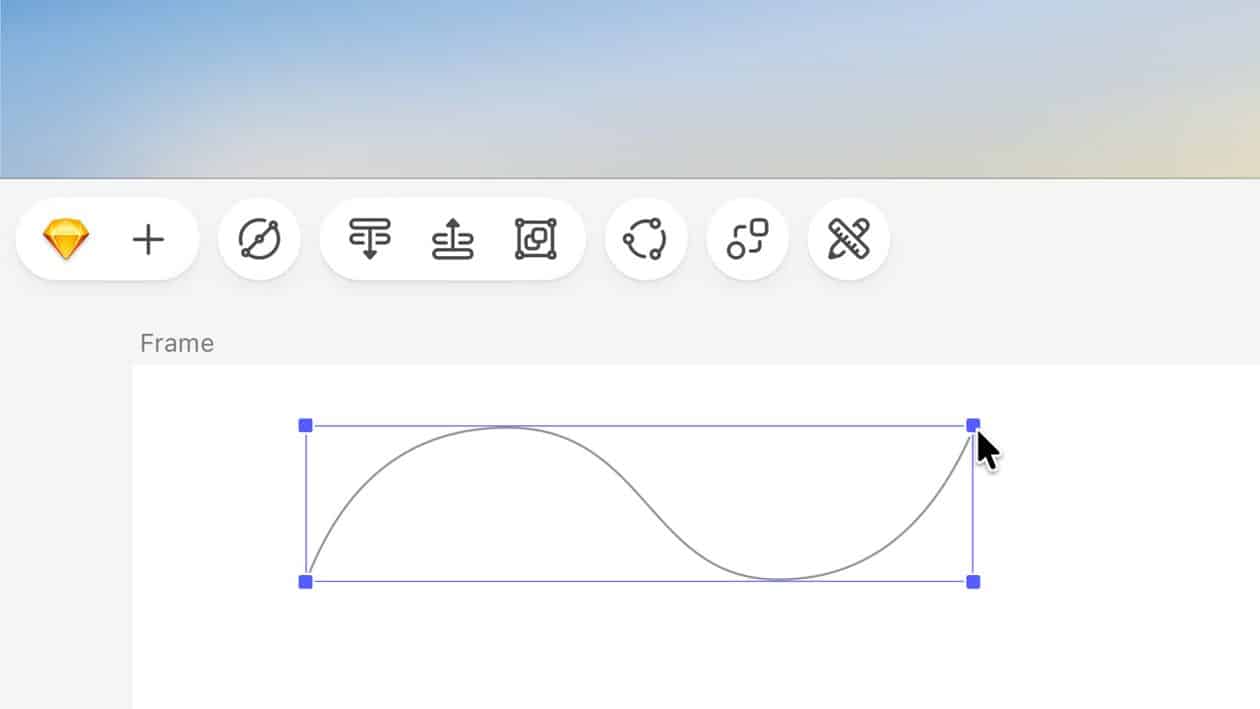 Barra de herramientas contextual en Sketch