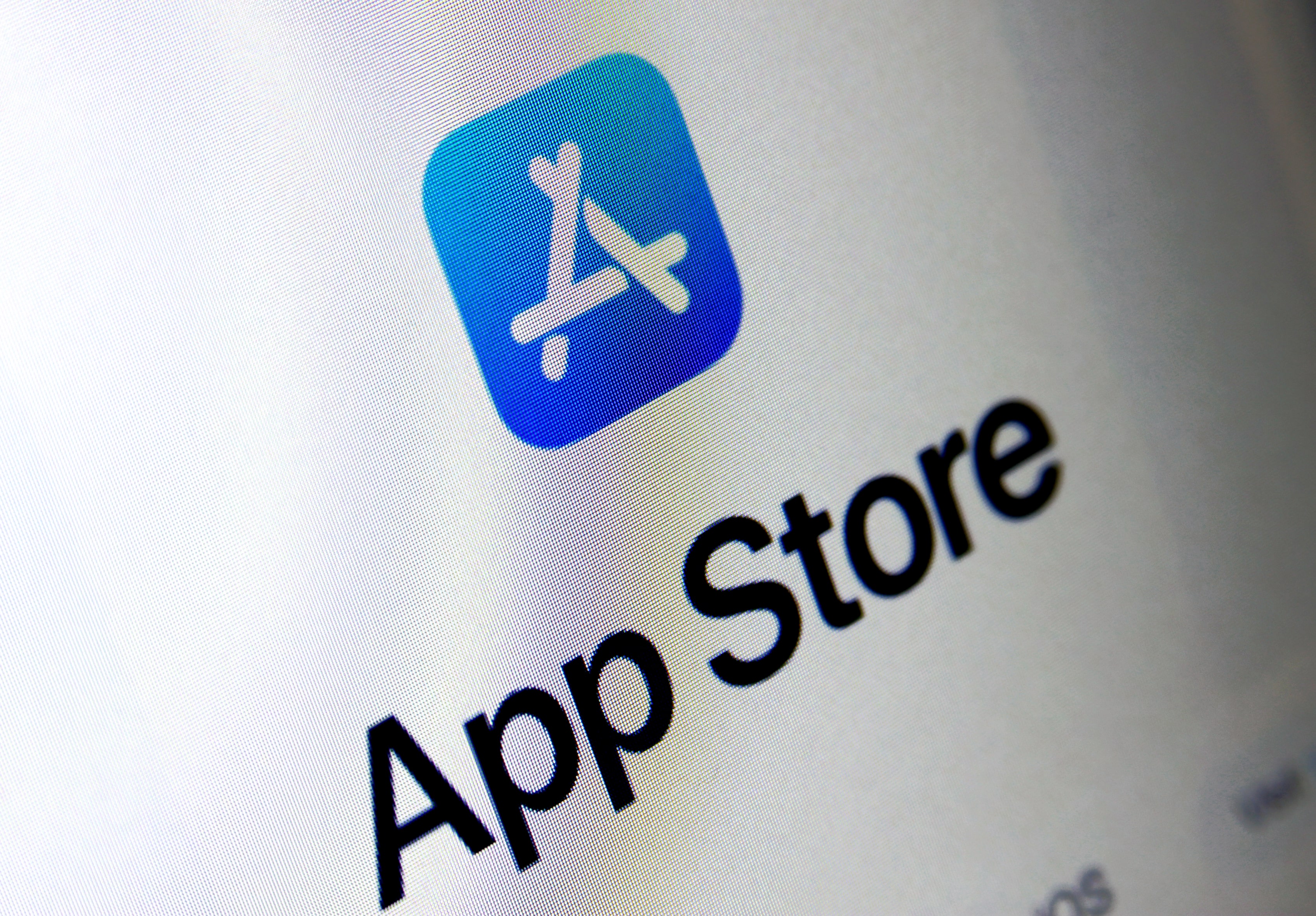 Logotipo de App Store en la página web
