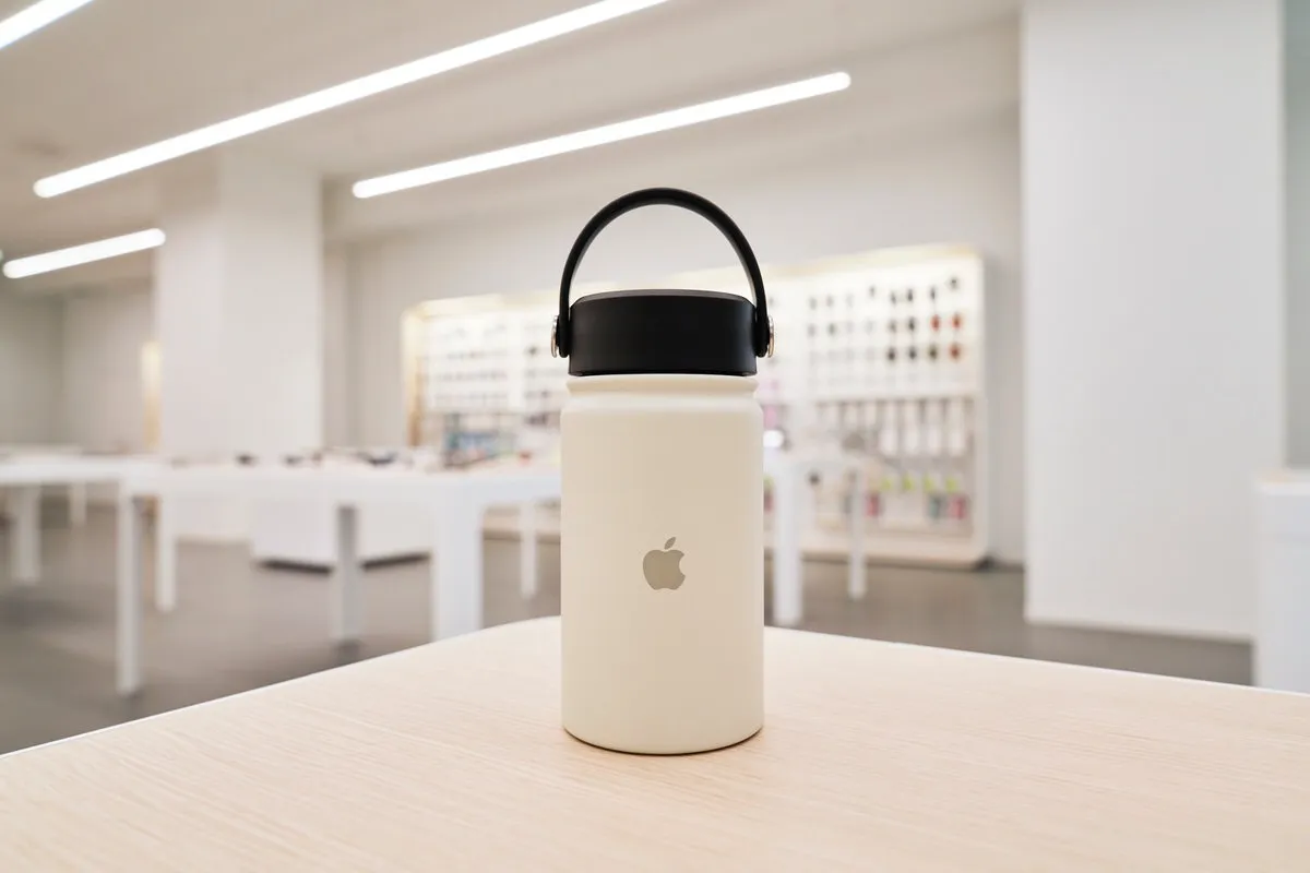 Botella distribuida en la promoción de Año Nuevo de Apple Japón