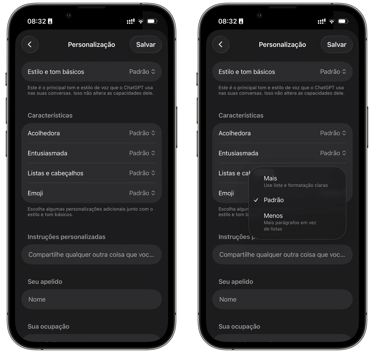 Personalización en ChatGPT