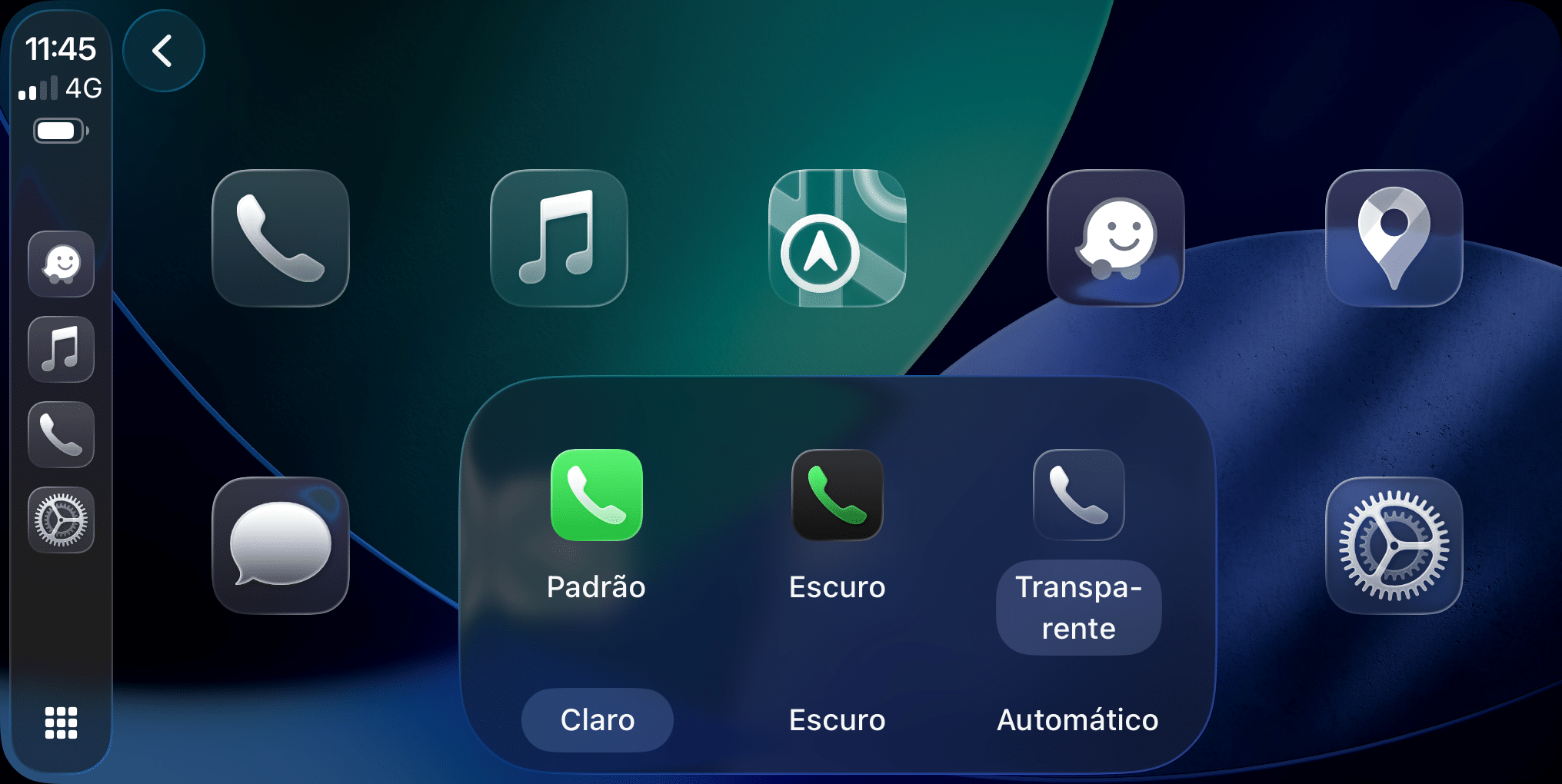 Íconos transparentes en CarPlay