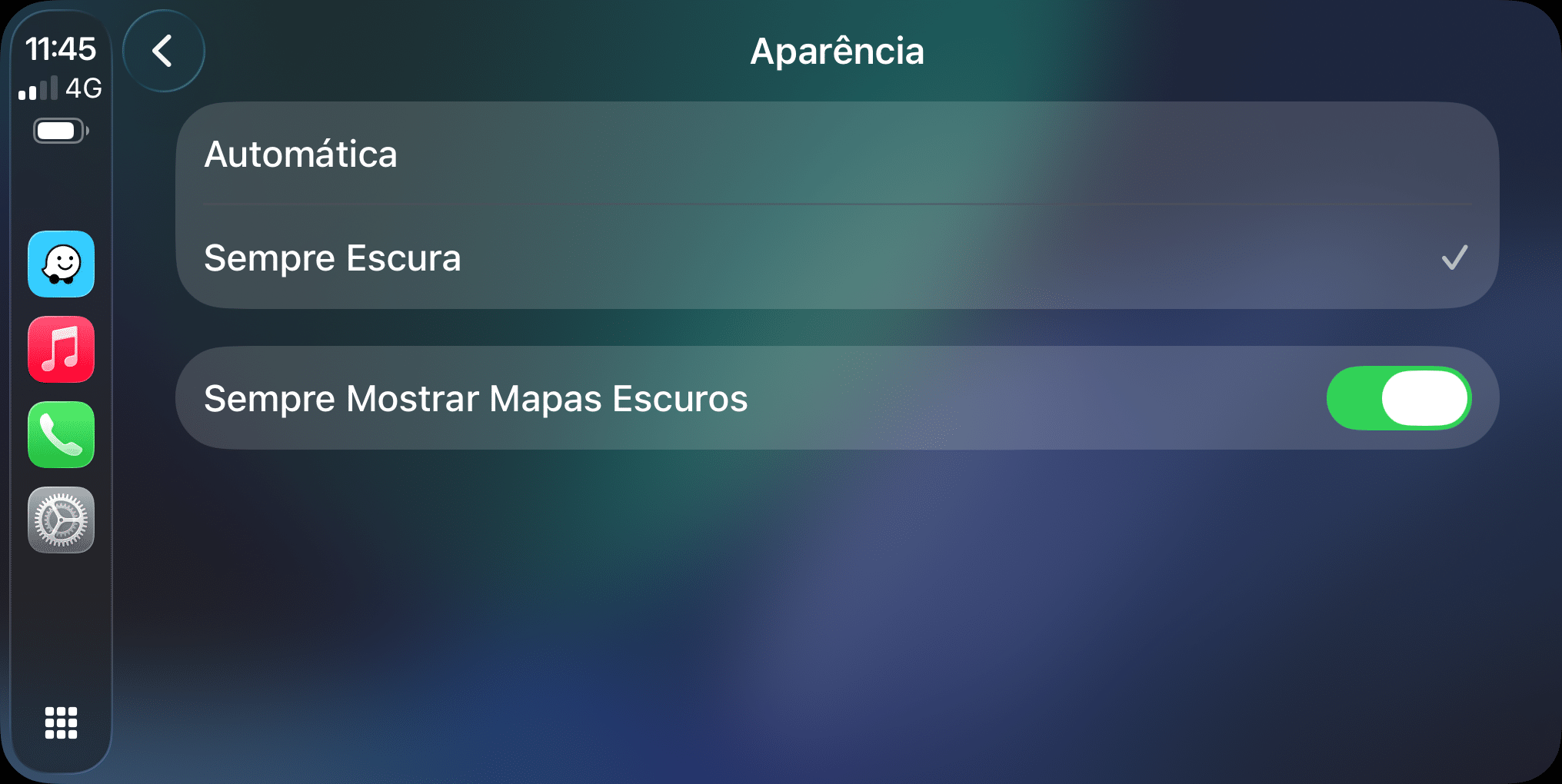 Mapas oscuros en CarPlay