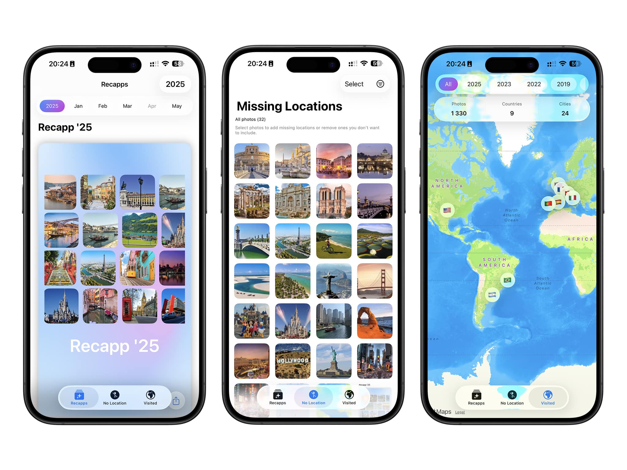 Pantallas de TripRecap