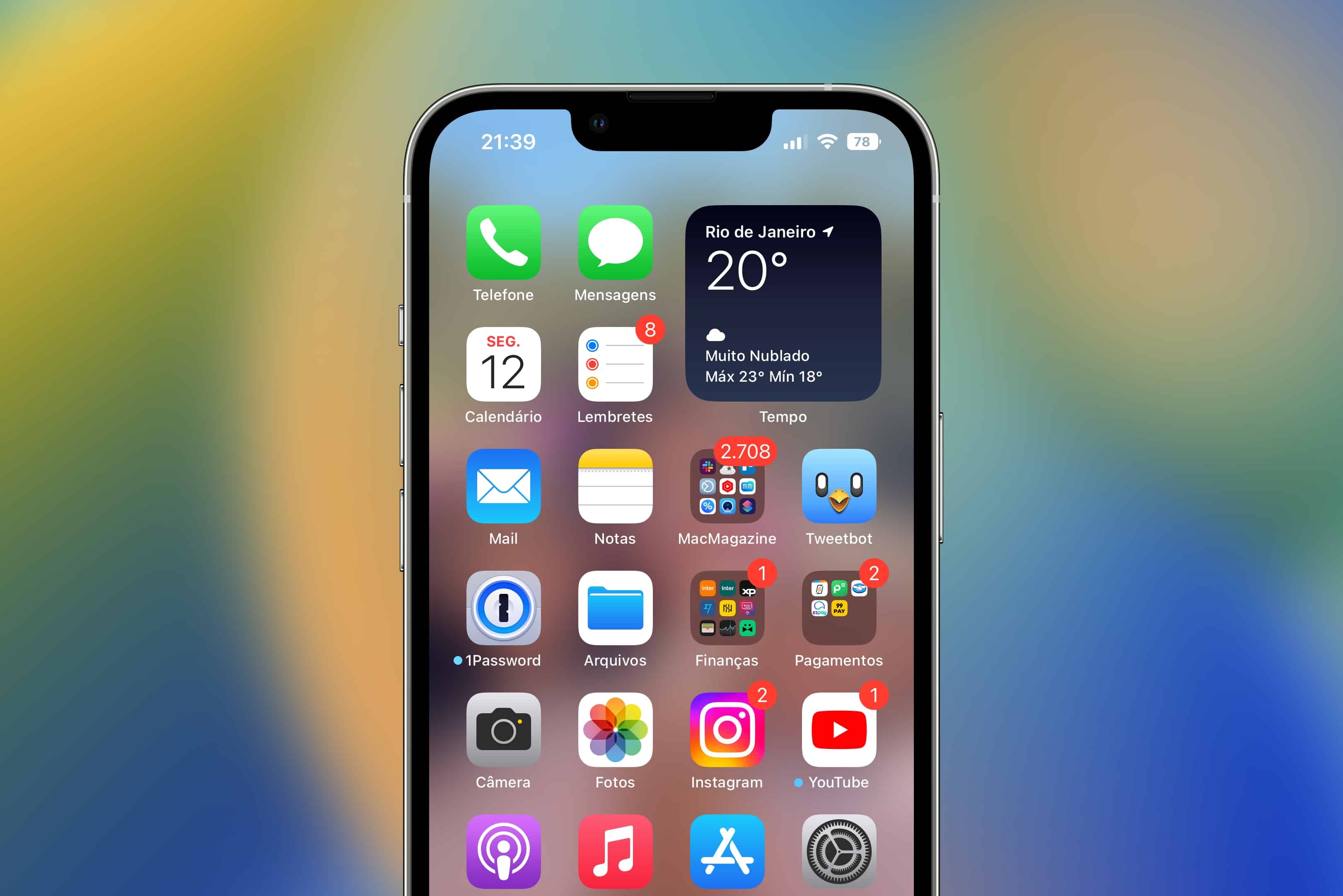 Porcentaje de batería en iPhone - iOS 16