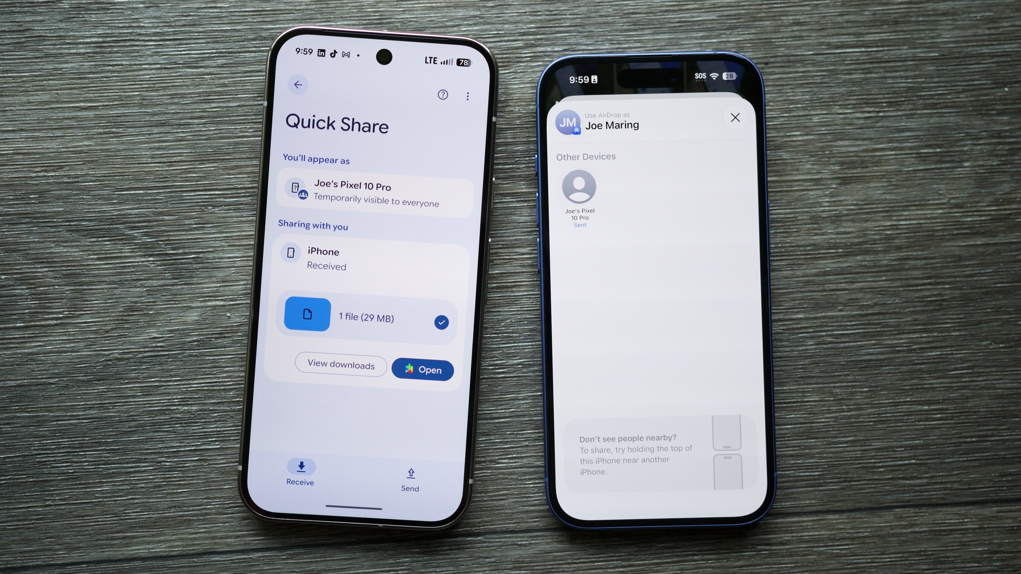 Compatibilidad de AirDrop con dispositivos Android