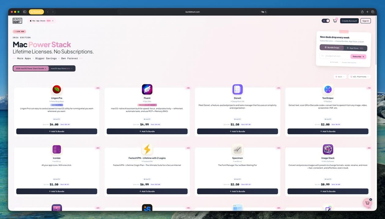 Paquete de pila de energía macOS 2026
