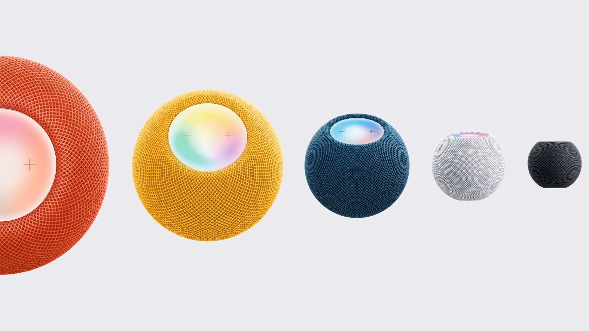 HomePods mini coloridos (héroe)