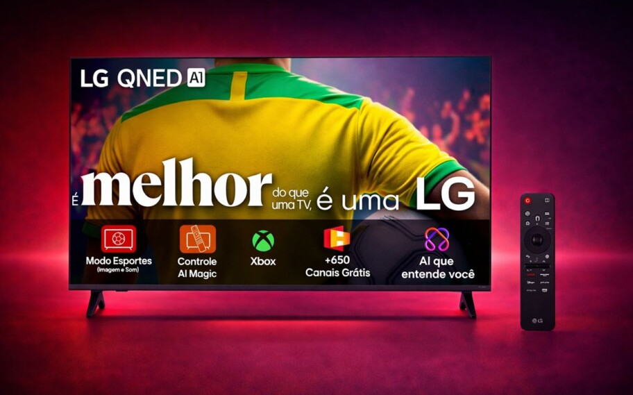 LG lanza QNED73 TV en Brasil con enfoque en fútbol y funciones de inteligencia artificial