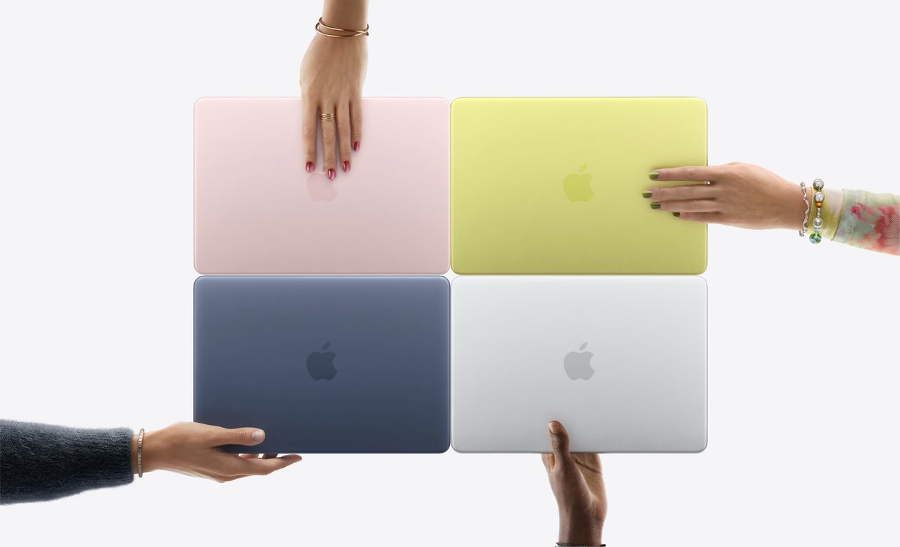 MacBook Neo emulando el logo de Windows
