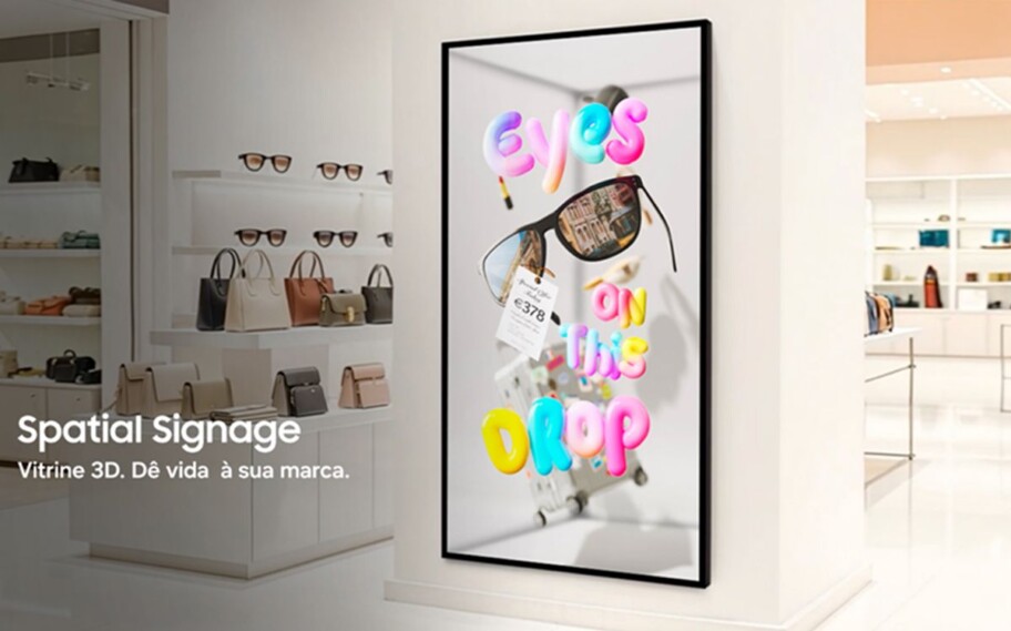 Samsung lanza Spatial Signage en Brasil con pantalla 3D sin gafas para comercios y empresas