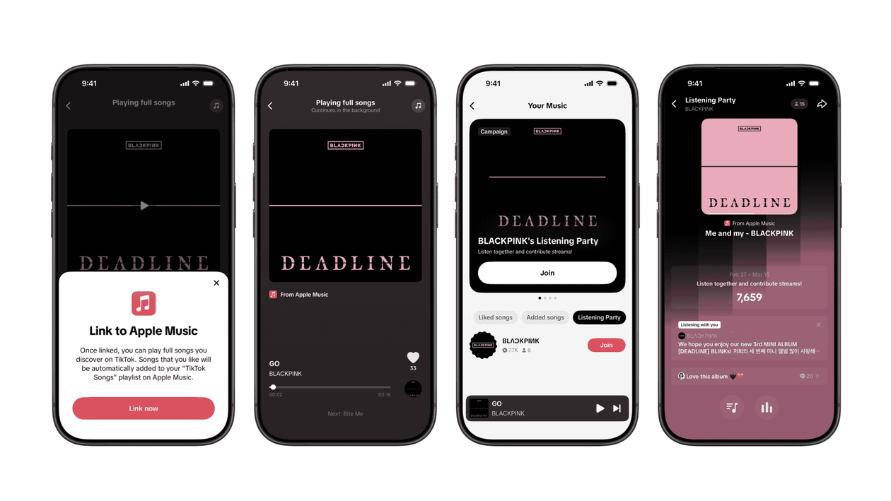 Fiesta de escucha en TikTok con Apple Music