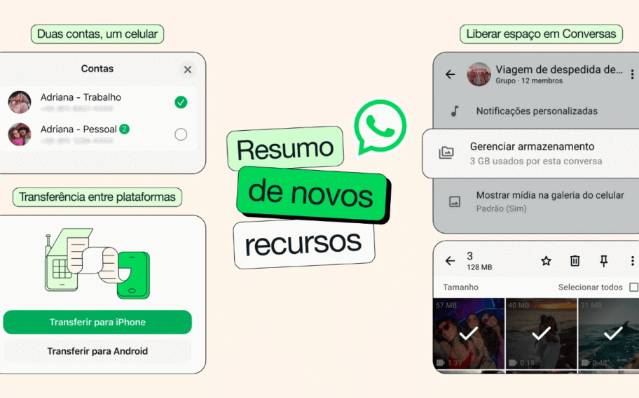WhatsApp gana nuevas funciones para liberar espacio, usar múltiples cuentas y más