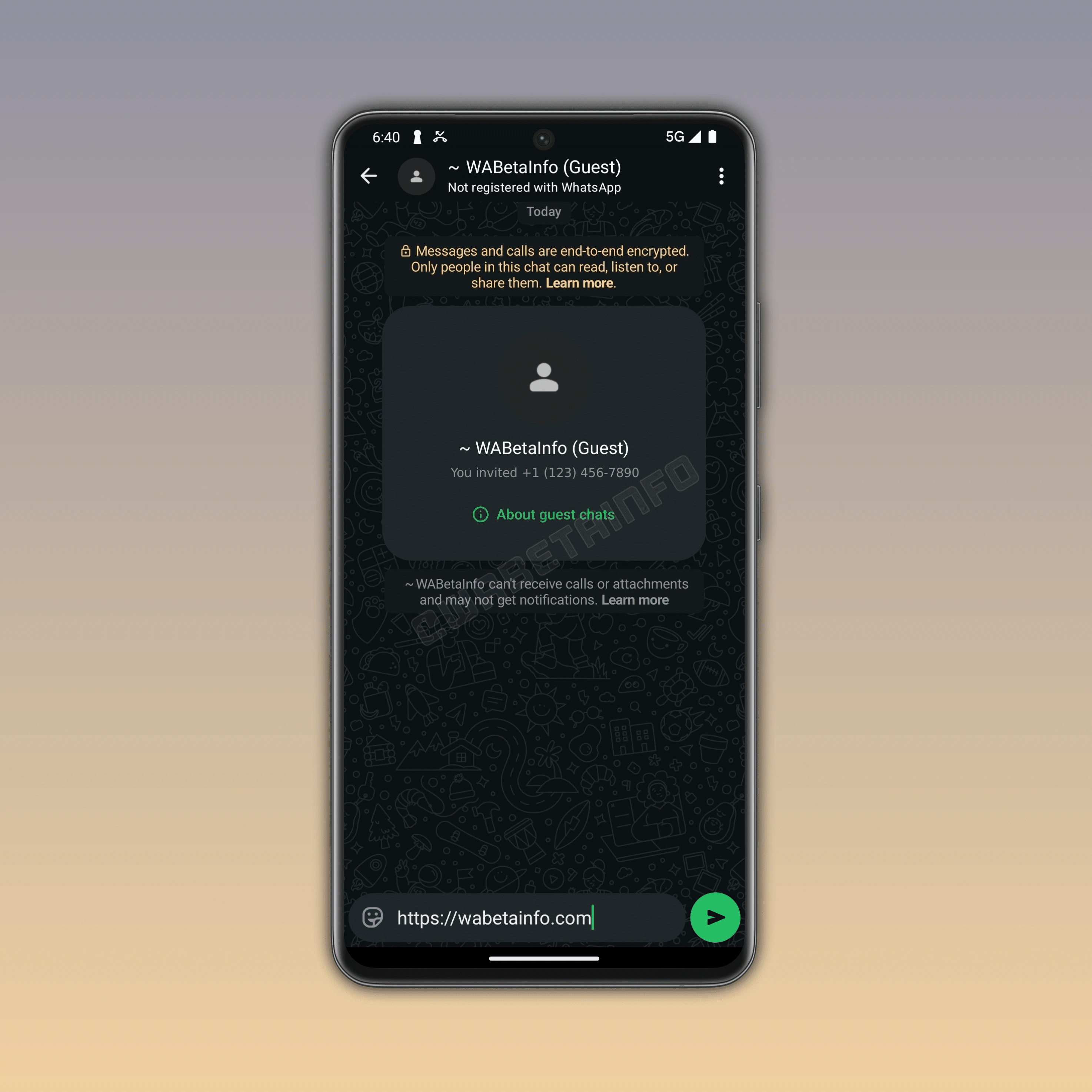 Característica "Chat de invitados" en WhatsApp