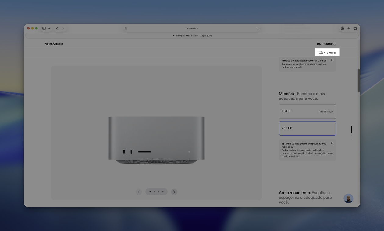 Disponibilidad de Mac Studio en Brasil
