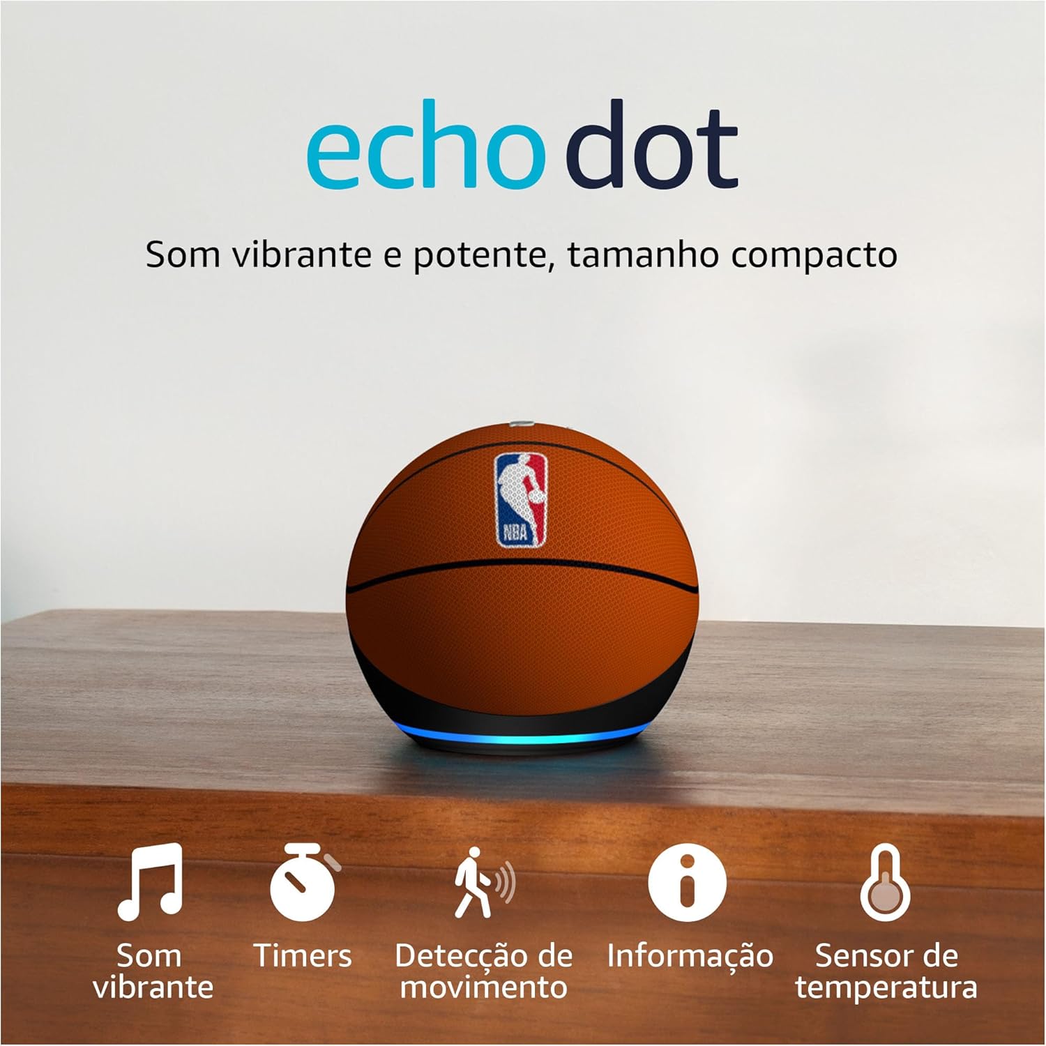 Amazon lanza una edición especial de Echo Dot con forma de balón de la NBA