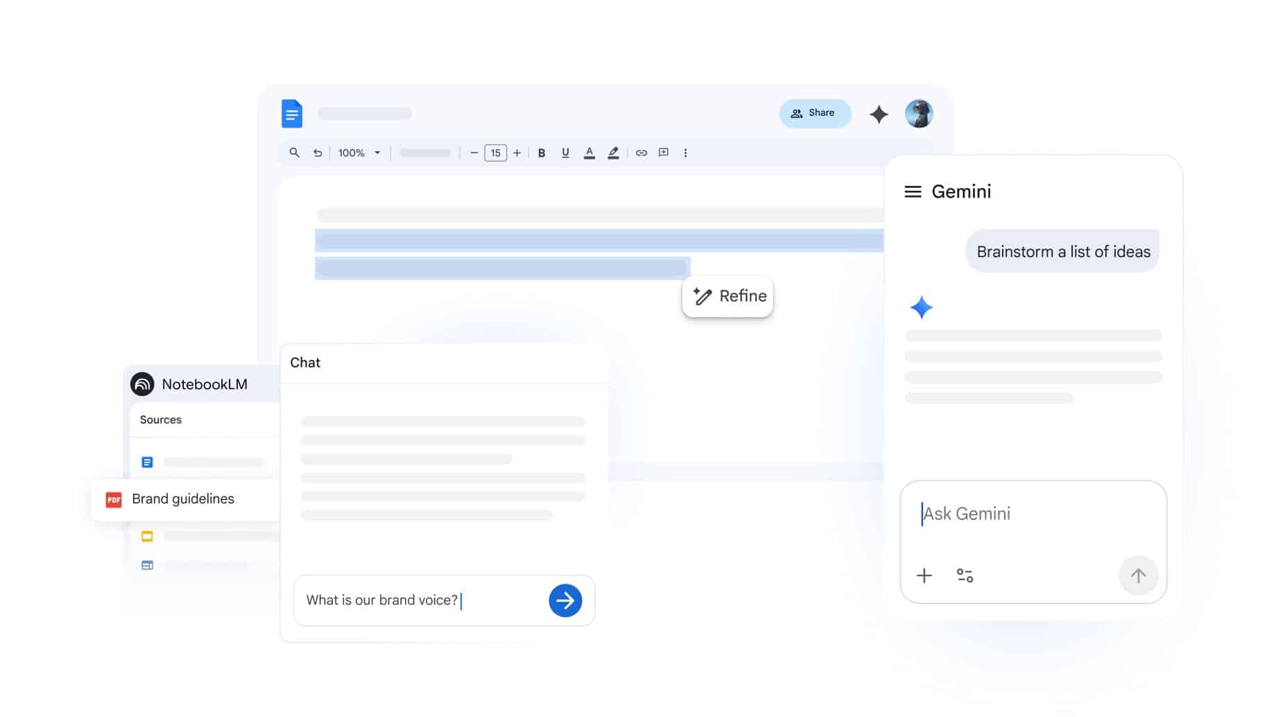 Herramientas de escritura de Google