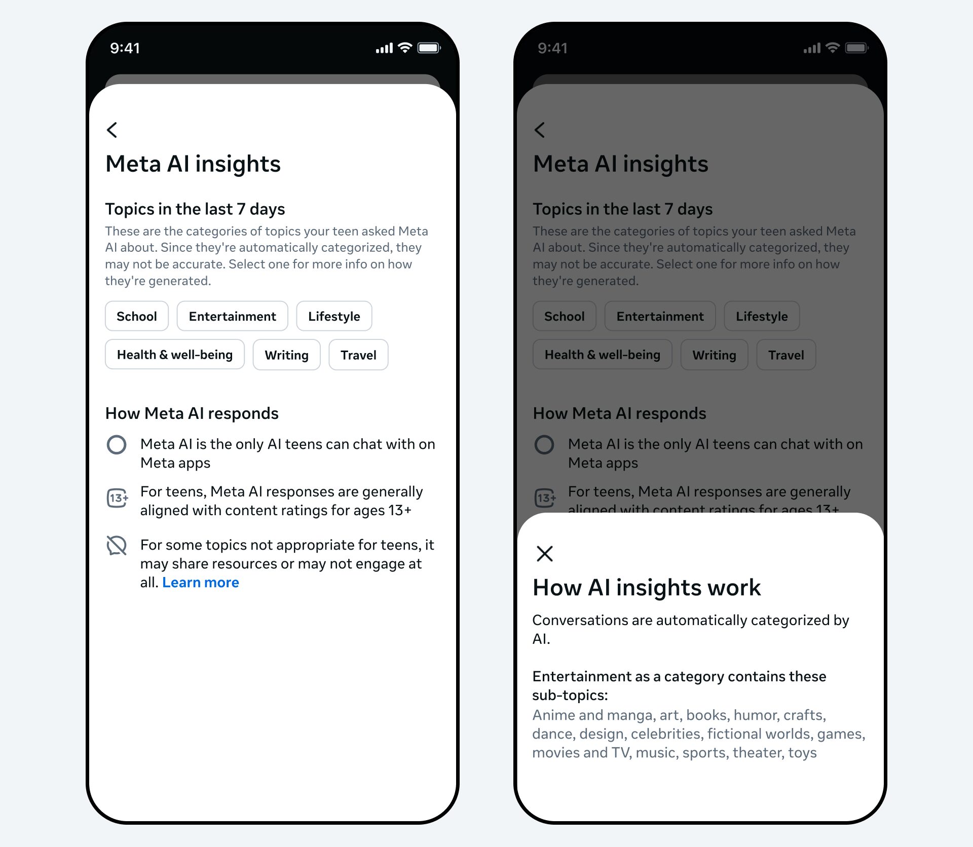 meta ai control parental padres hijos
