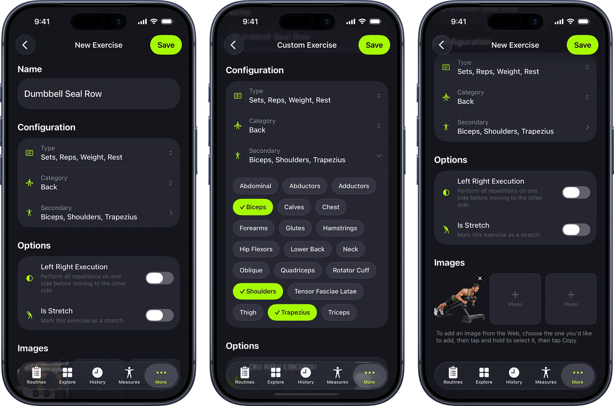 SmartGym - músculo secundario