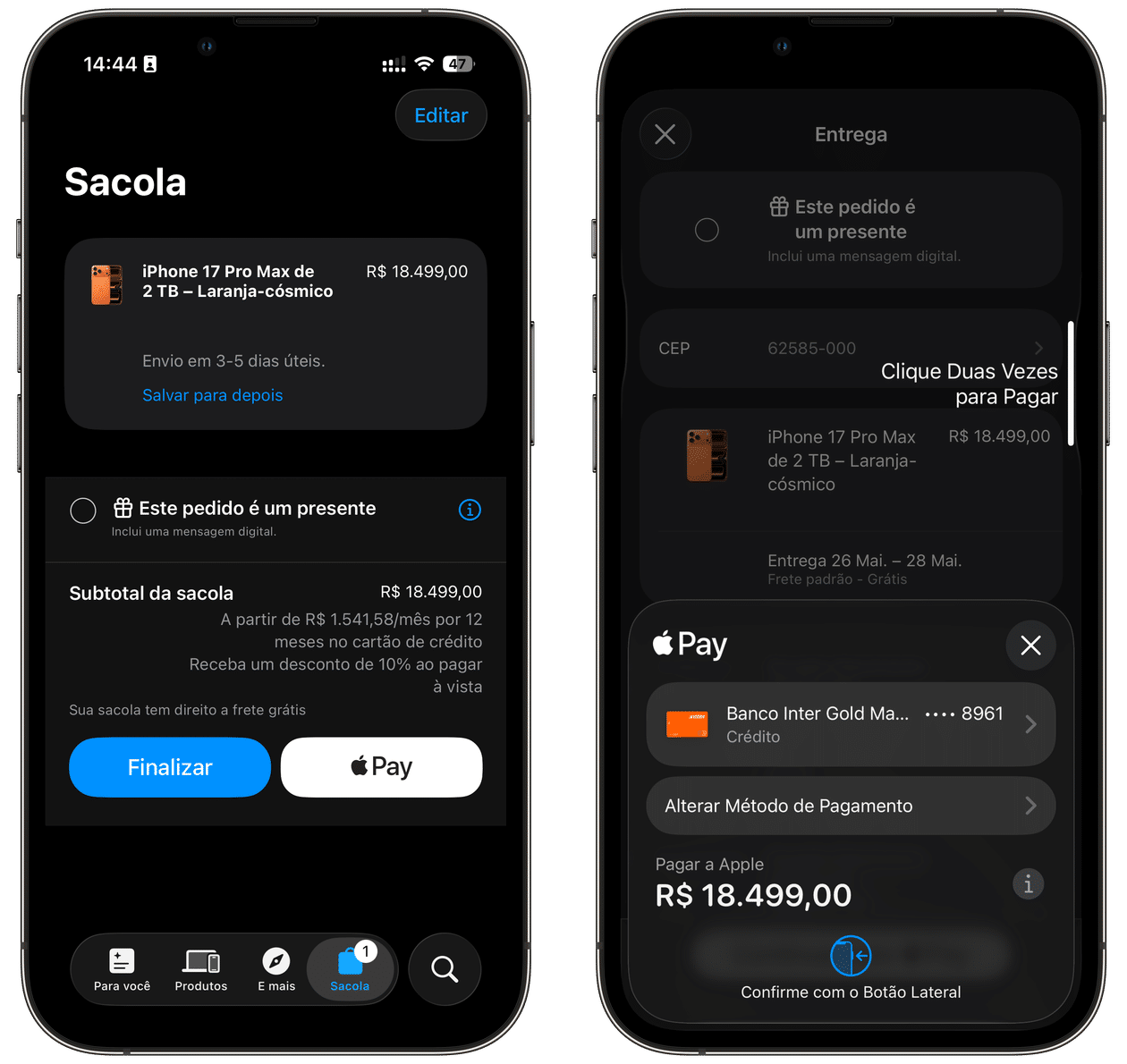 Apple Pay en la aplicación Apple Store