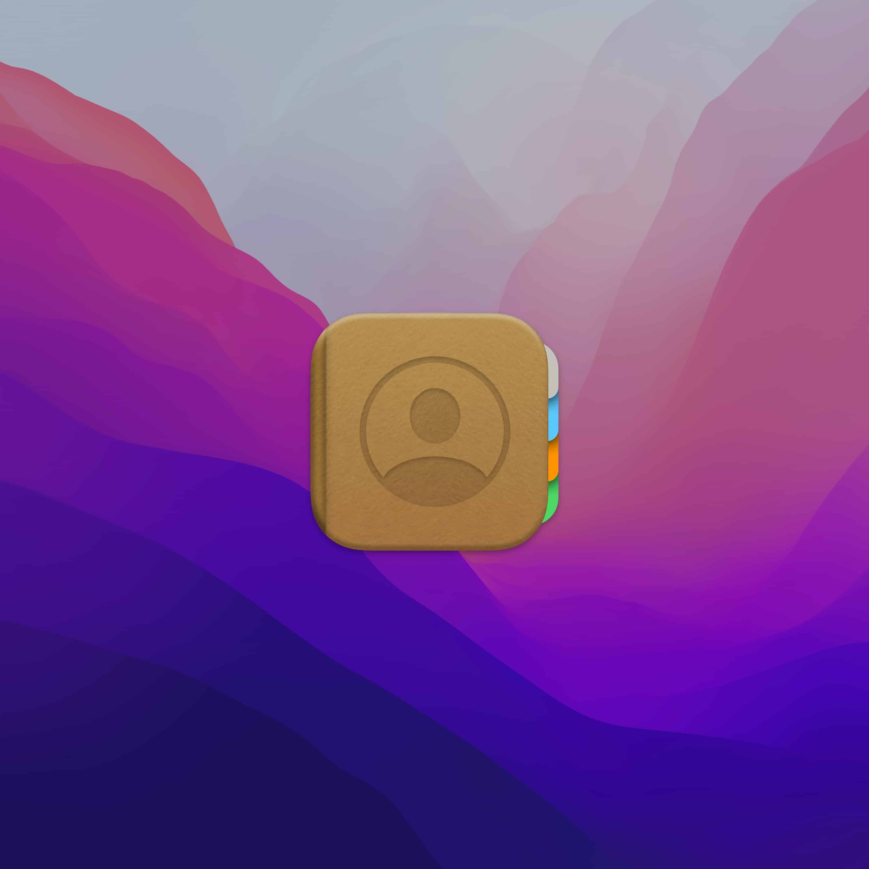 Aplicación de contactos en macOS Monterey