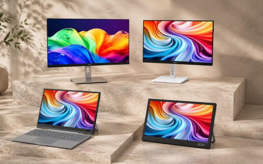 Los nuevos monitores Acer ProDesigner y CE320QK se centran en la precisión del color y el panel 4K QD-OLED