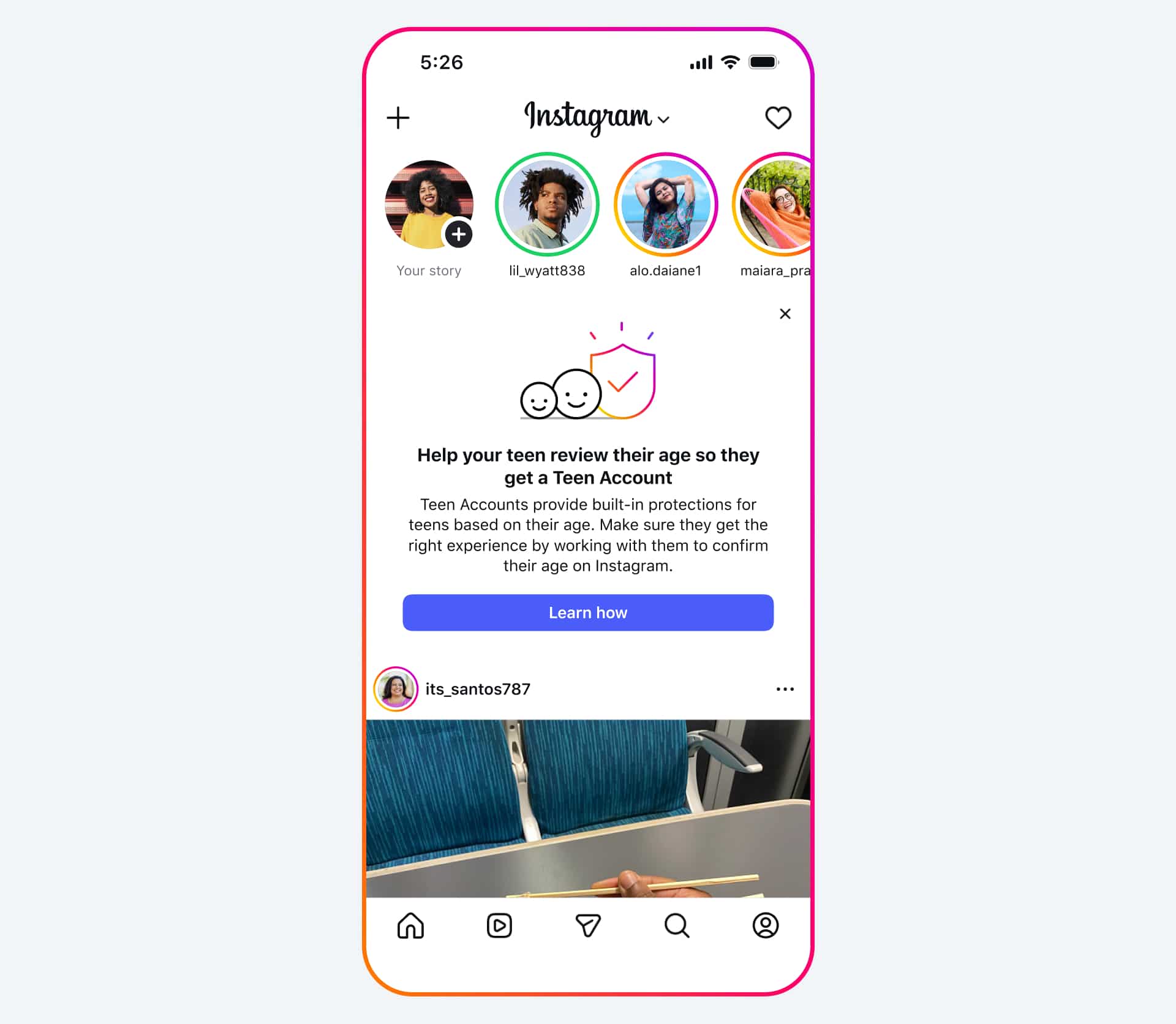 La tecnología de detección de edad de Meta en Instagram
