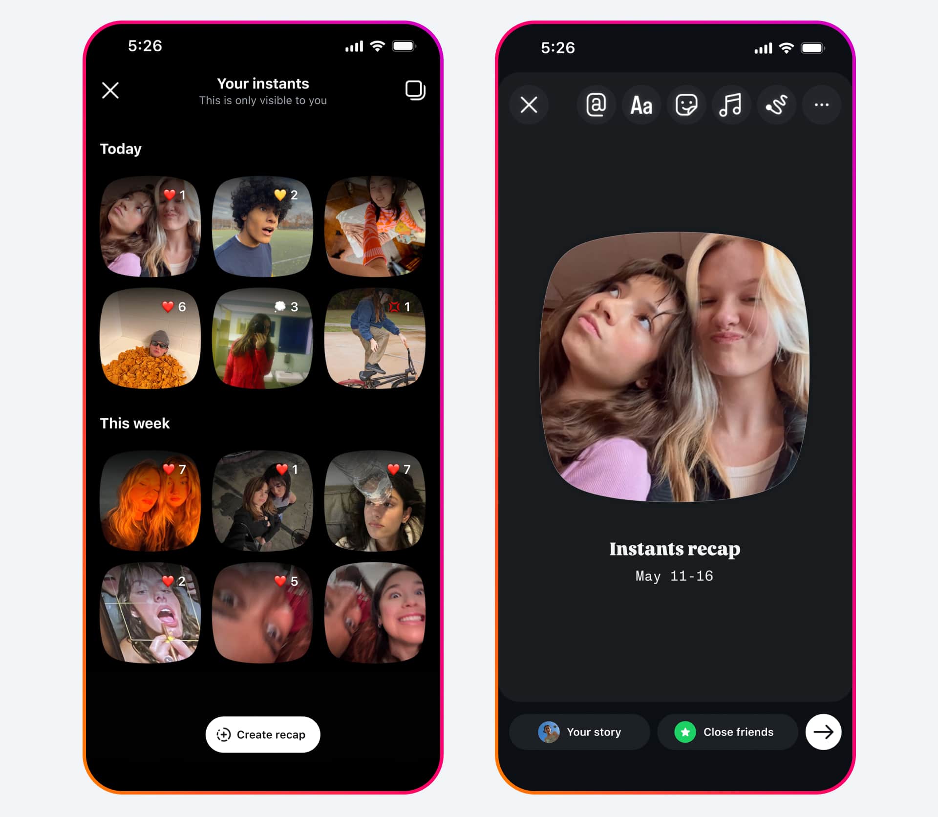 Instantáneas de Instagram