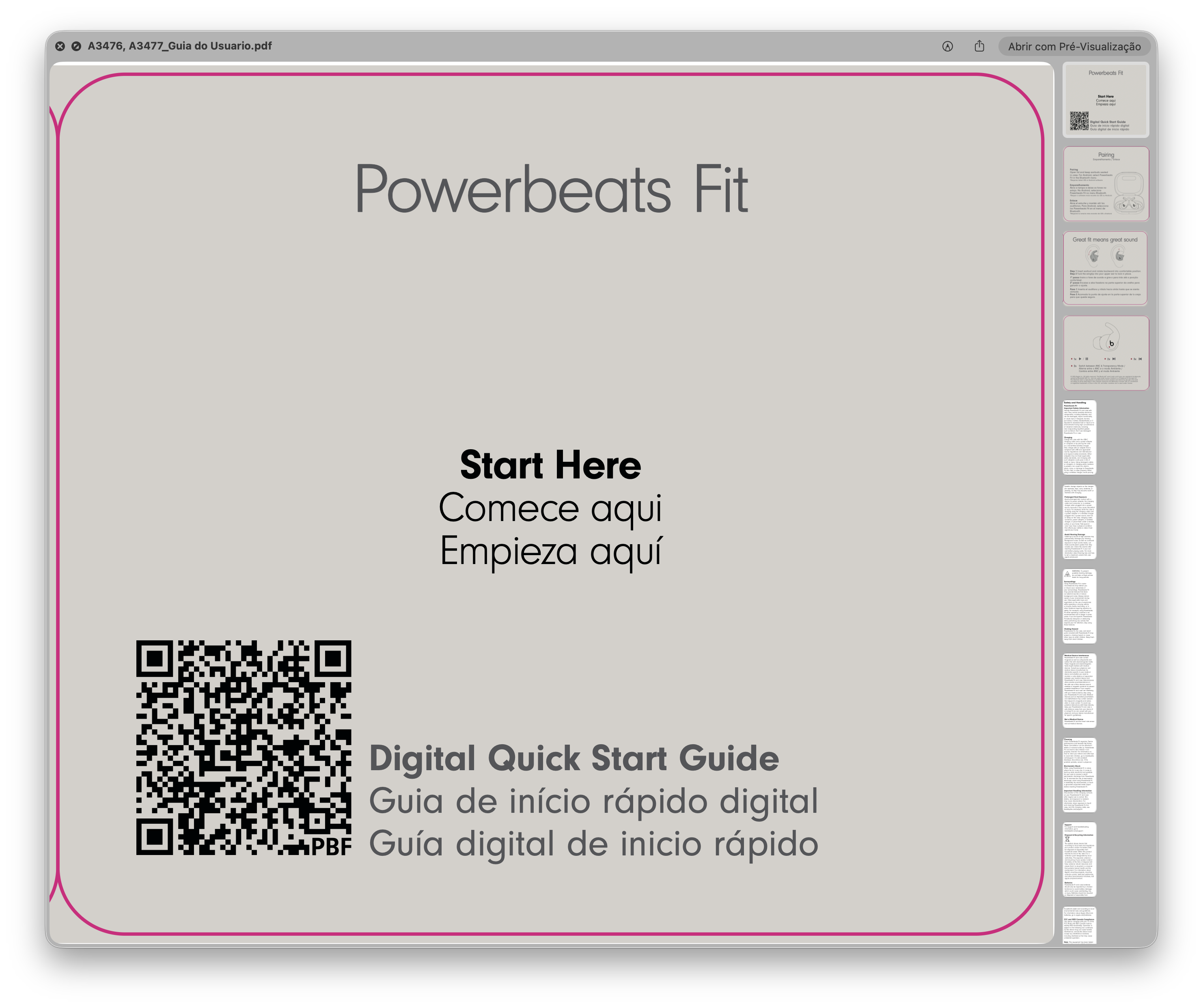 Manual de ajuste de Powerbeats