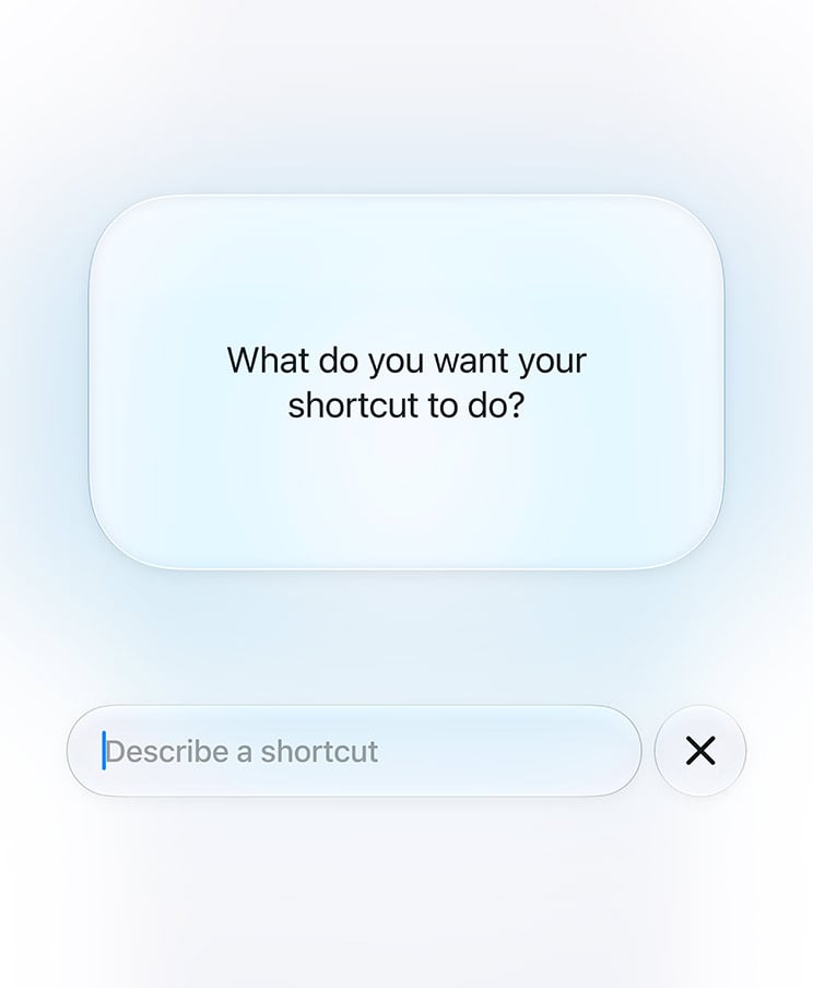 Crear accesos directos con IA en macOS 27