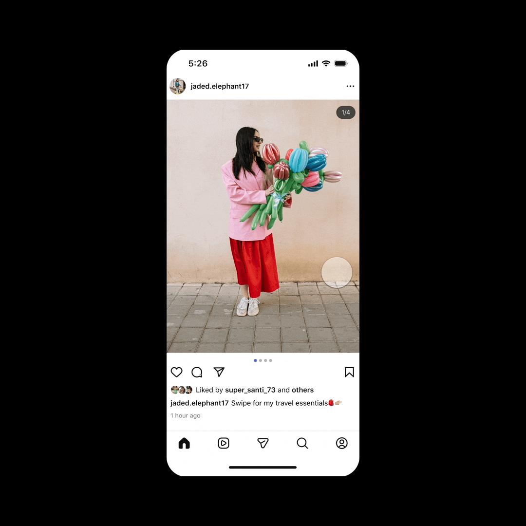 Múltiples subtítulos de carrusel en Instagram
