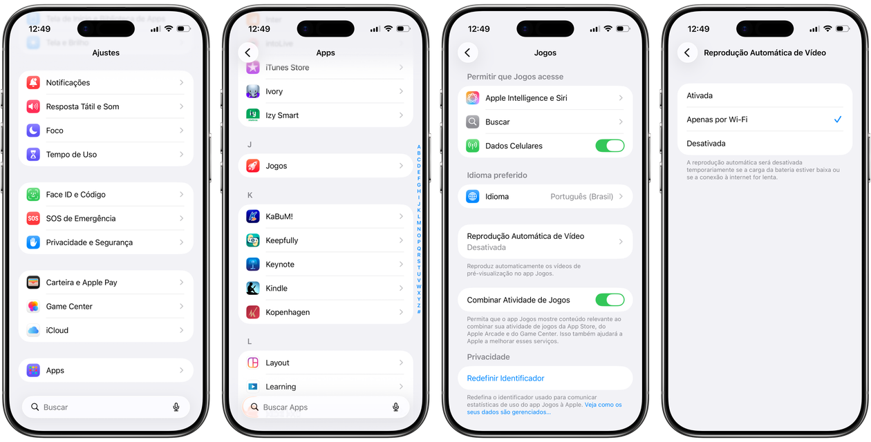 Reproducción automática de vídeos en la aplicación Juegos del iPhone