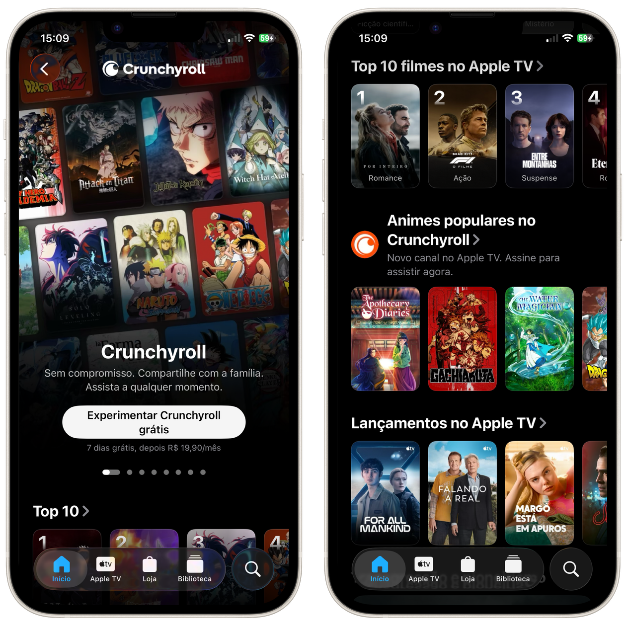 Crunchyroll en la aplicación Apple TV