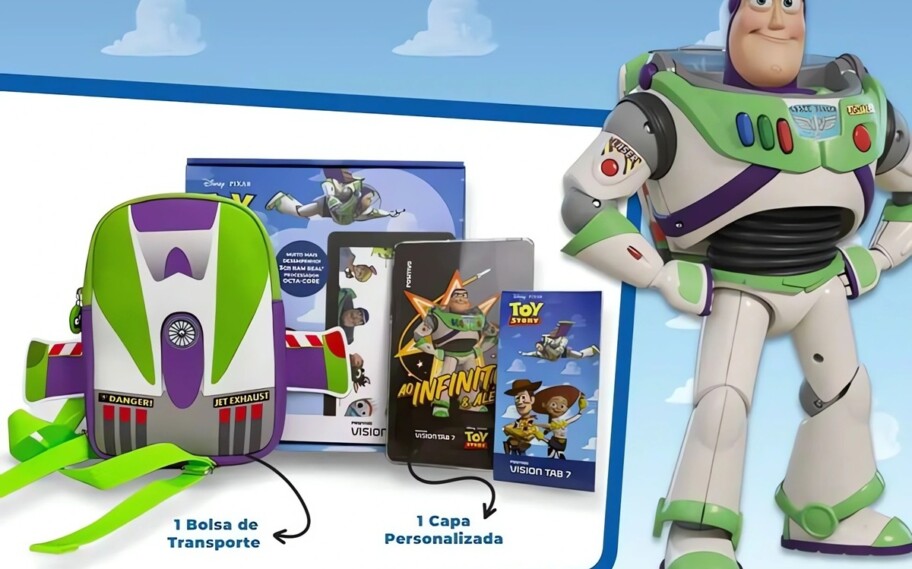 Positivo lanza tableta temática de Toy Story 5 enfocada en su uso para niños